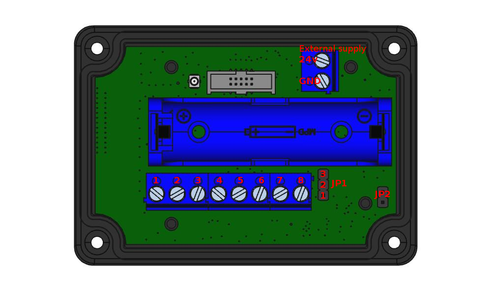 picture of sensor pcb and box